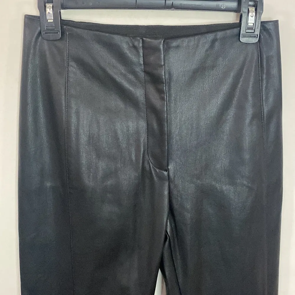 New Ann Taylor The Audrey Ankle Zip Pant in Faux Leather black size 4 - Image 4