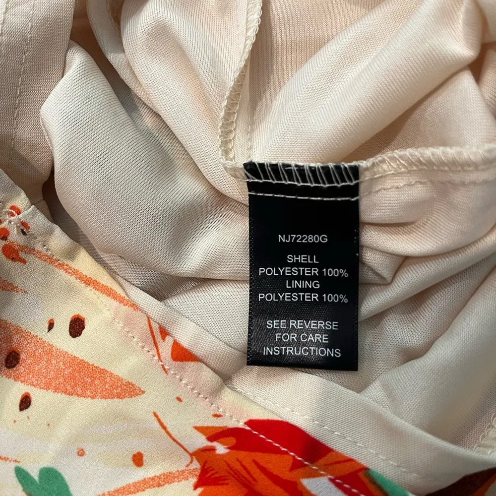 Ark & Co. Paint Splatter Print Cut Out Open Back Long Sleeve Shorts Romper, Sz M - Image 13