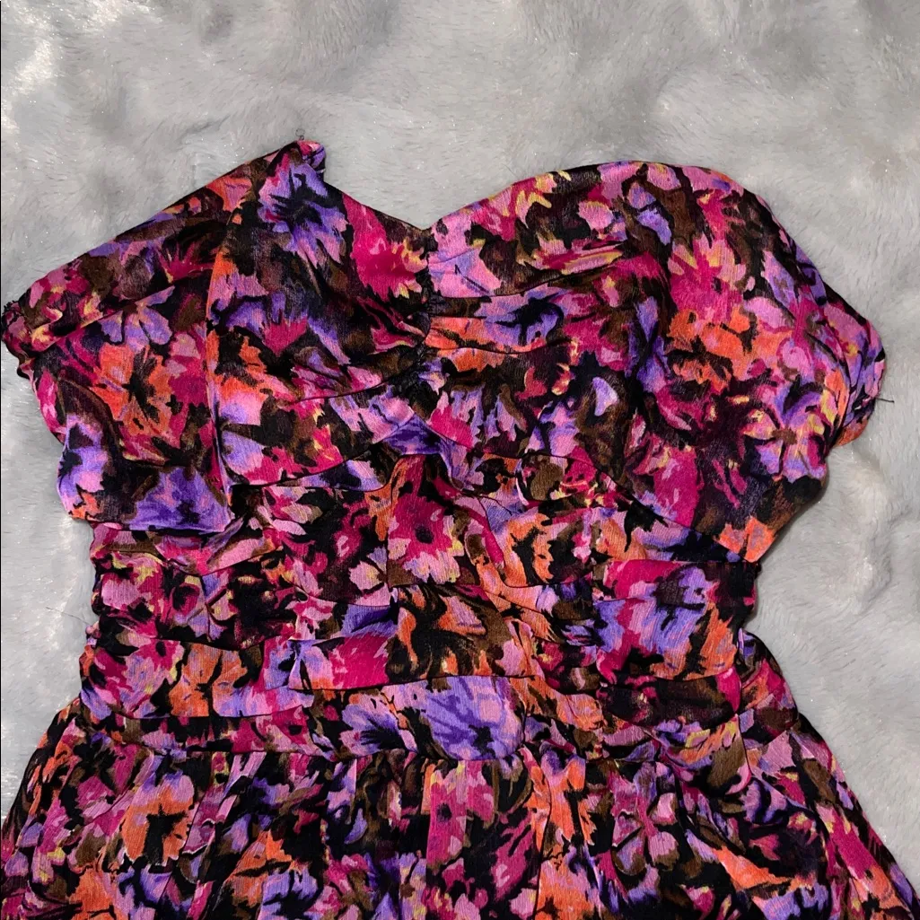 Charlotte Russe XS Floral Asymmetrical Hem Dress – Size XS - Image 3