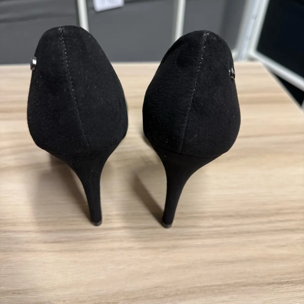 Jones New York Catie Pointy Toe Dress Pumps Rhinestone Elegant Black Heels - Image 6