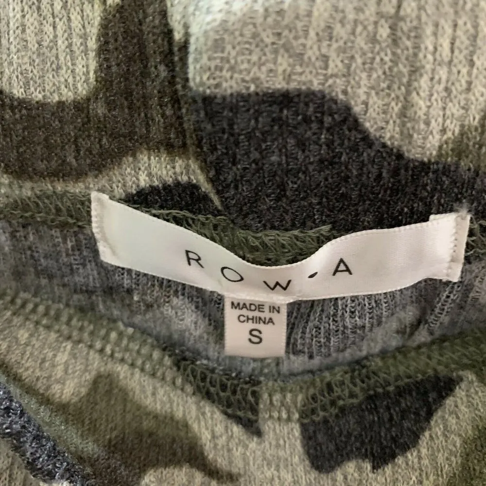 ROW A Womens Multicolor Camo Wide Leg Lounge Pants - Image 4