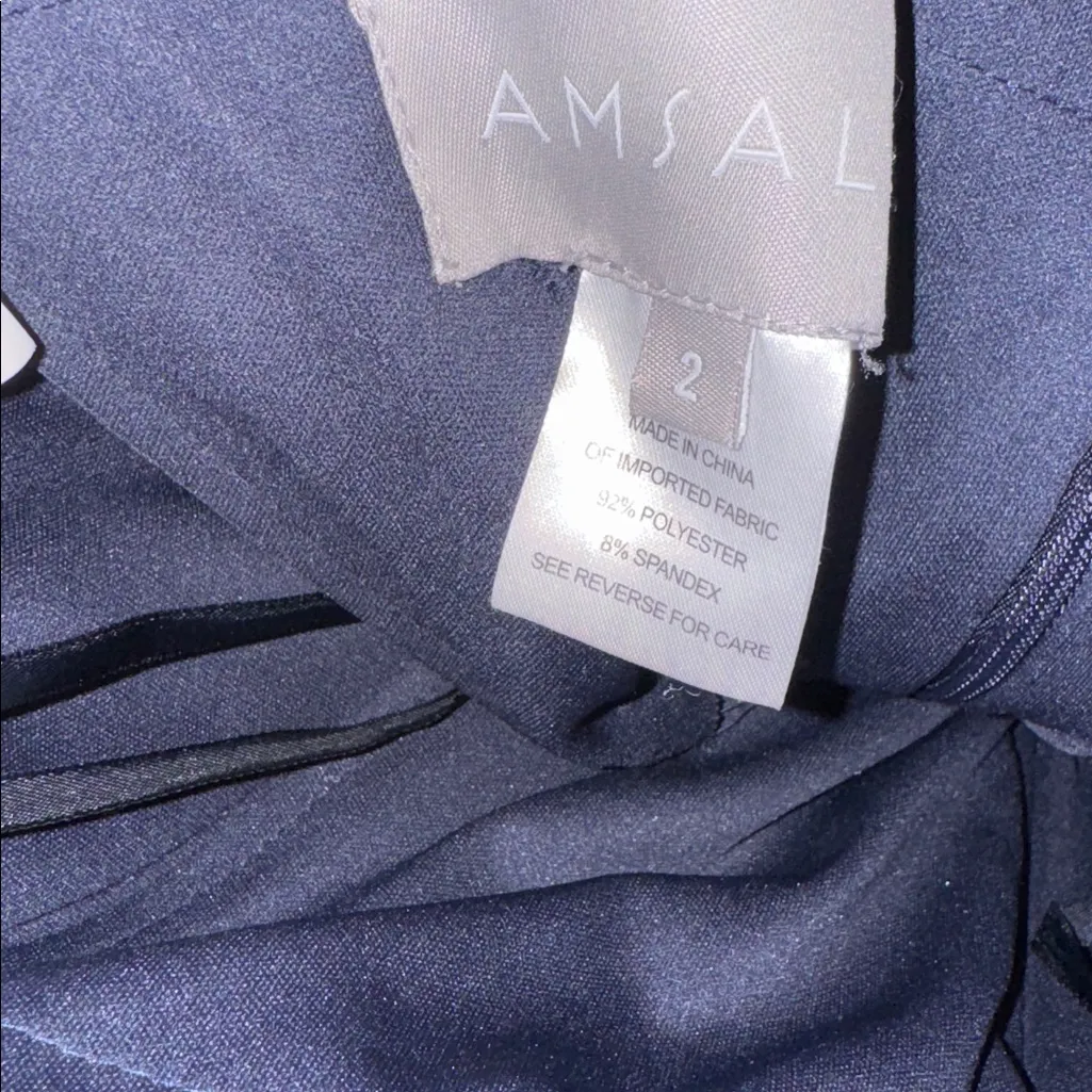 NWOT Amsale Strapless Velvet Jumpsuit sz 2 Blue - Image 5