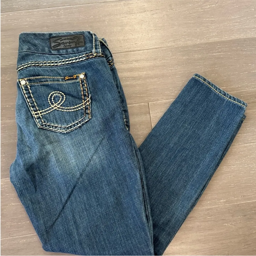 Seven7  Classic Blue Ankle Jeans - Image 8
