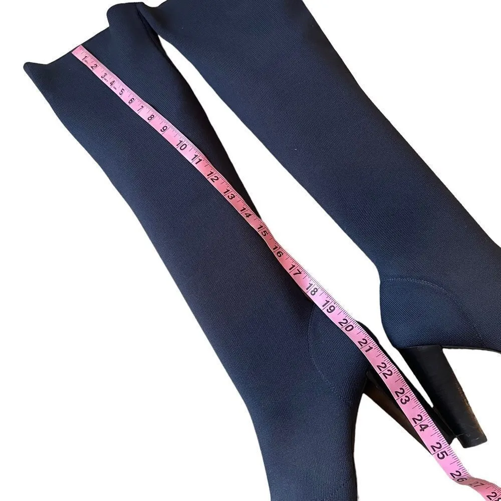 Charles By Charles David Simone Navy Blue Over-The-Knee Stretch Knit Boots - Image 11