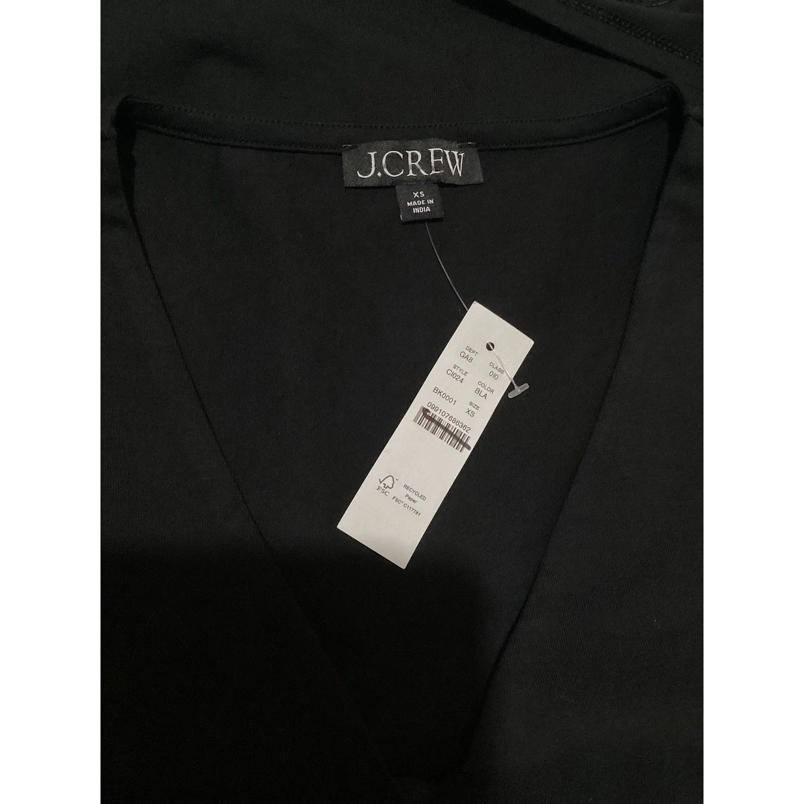 J Crew Tank Top Womens XSmall Black Sleeveless V Neck Stretch Casual Layering - Image 6