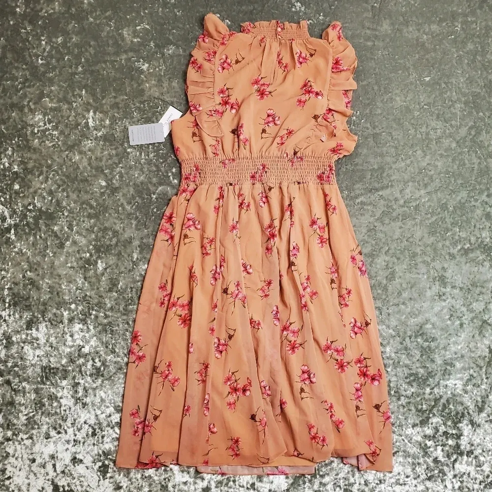 Alexia Admor Joanna Ruffled Dress In Cafe Floral - Image 9