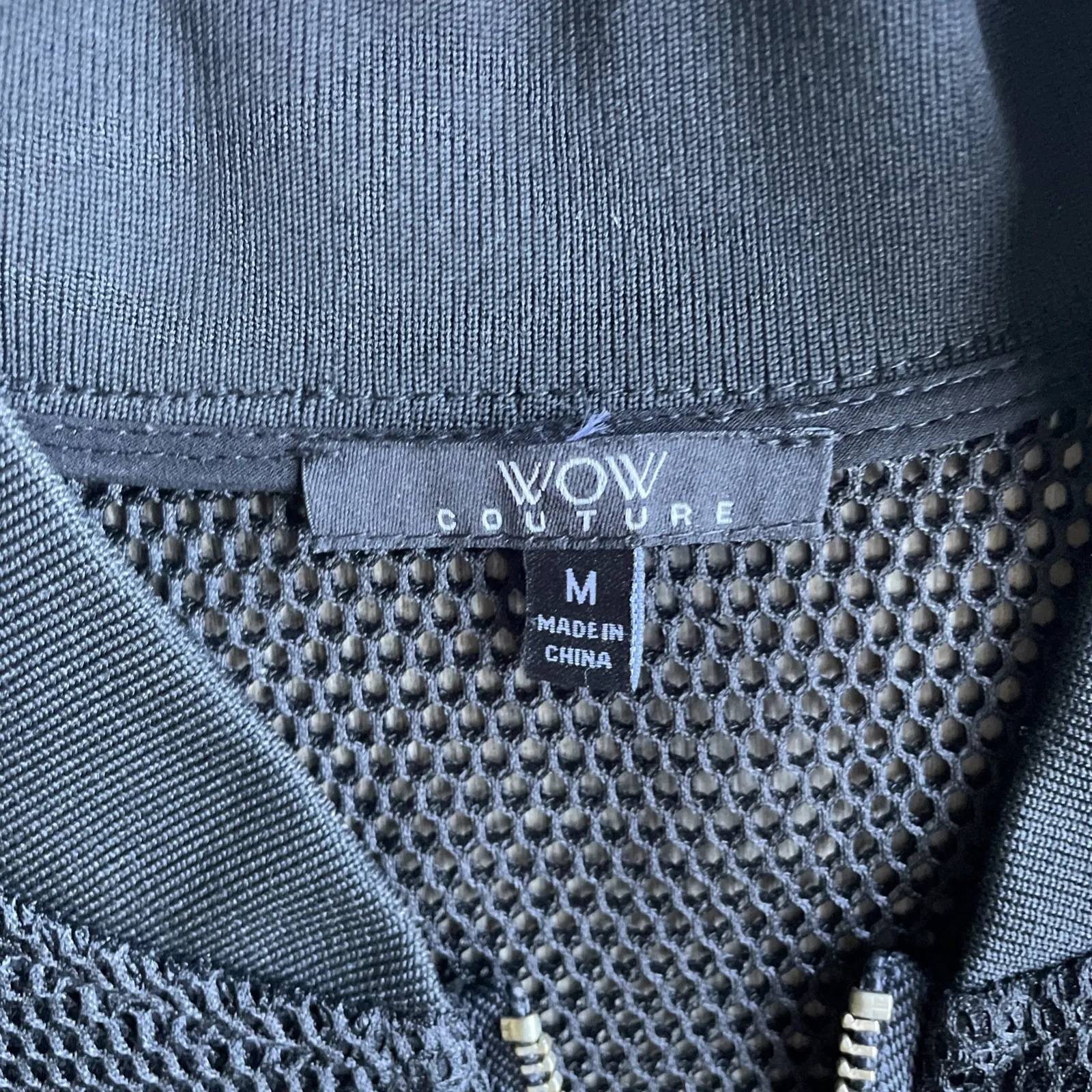 WOW Couture Mesh Net Jacket Black Women's M See - Image 3