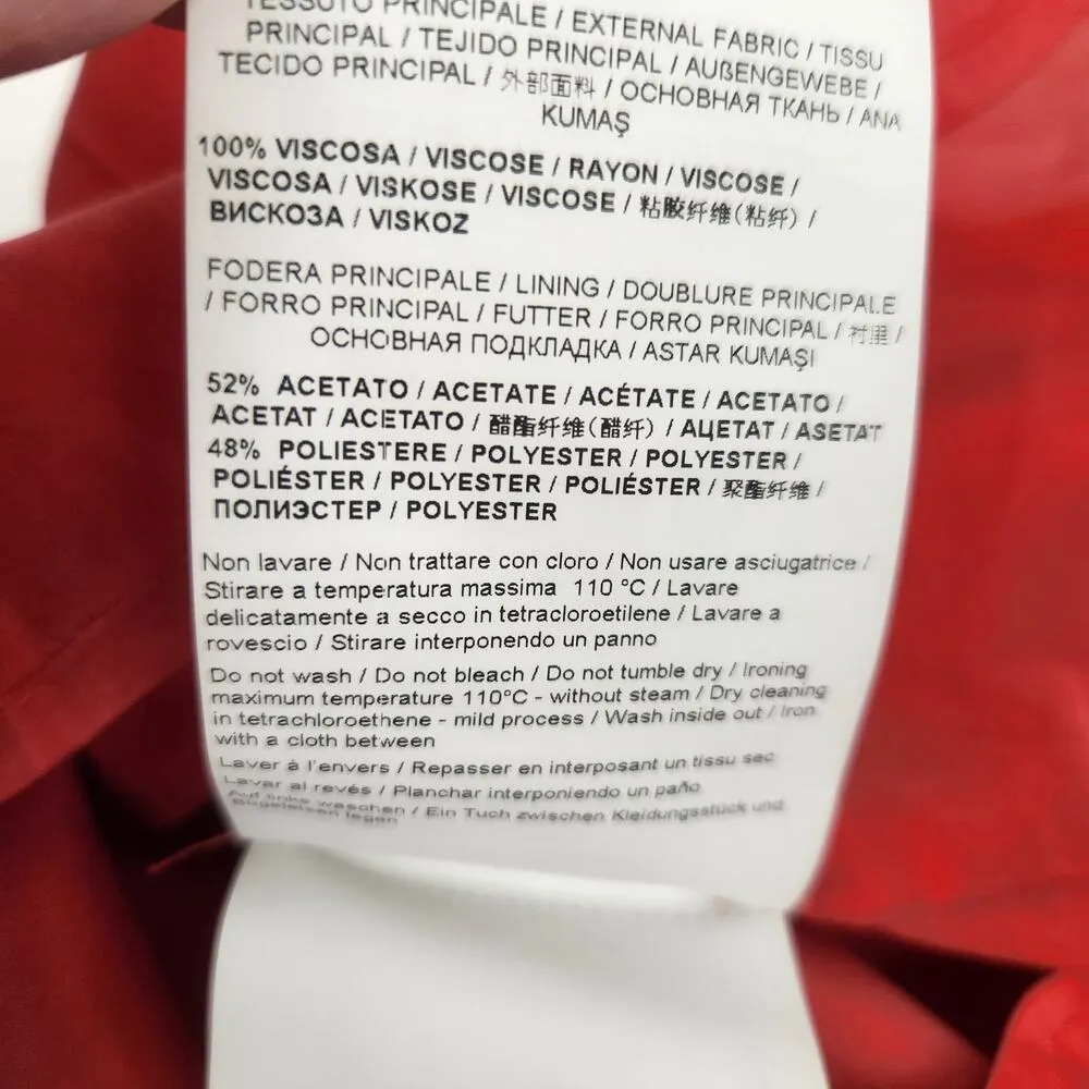 Class by Roberto Cavalli Dress Crepe Floral Pink Size US 2 NWT Long Sleeve - Image 11