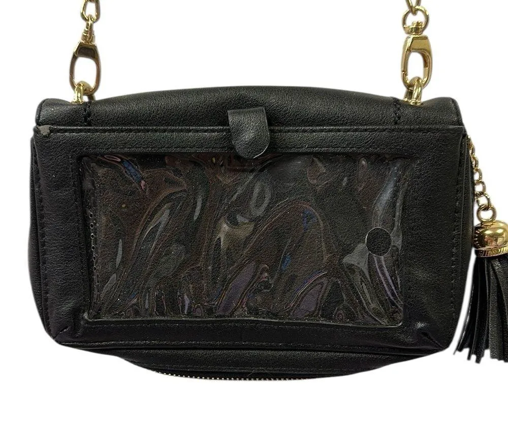 Save the Girls Black Cell Phone Pocket Bag Purse Crossbody Bag 7.25 x 5 inches - Image 3