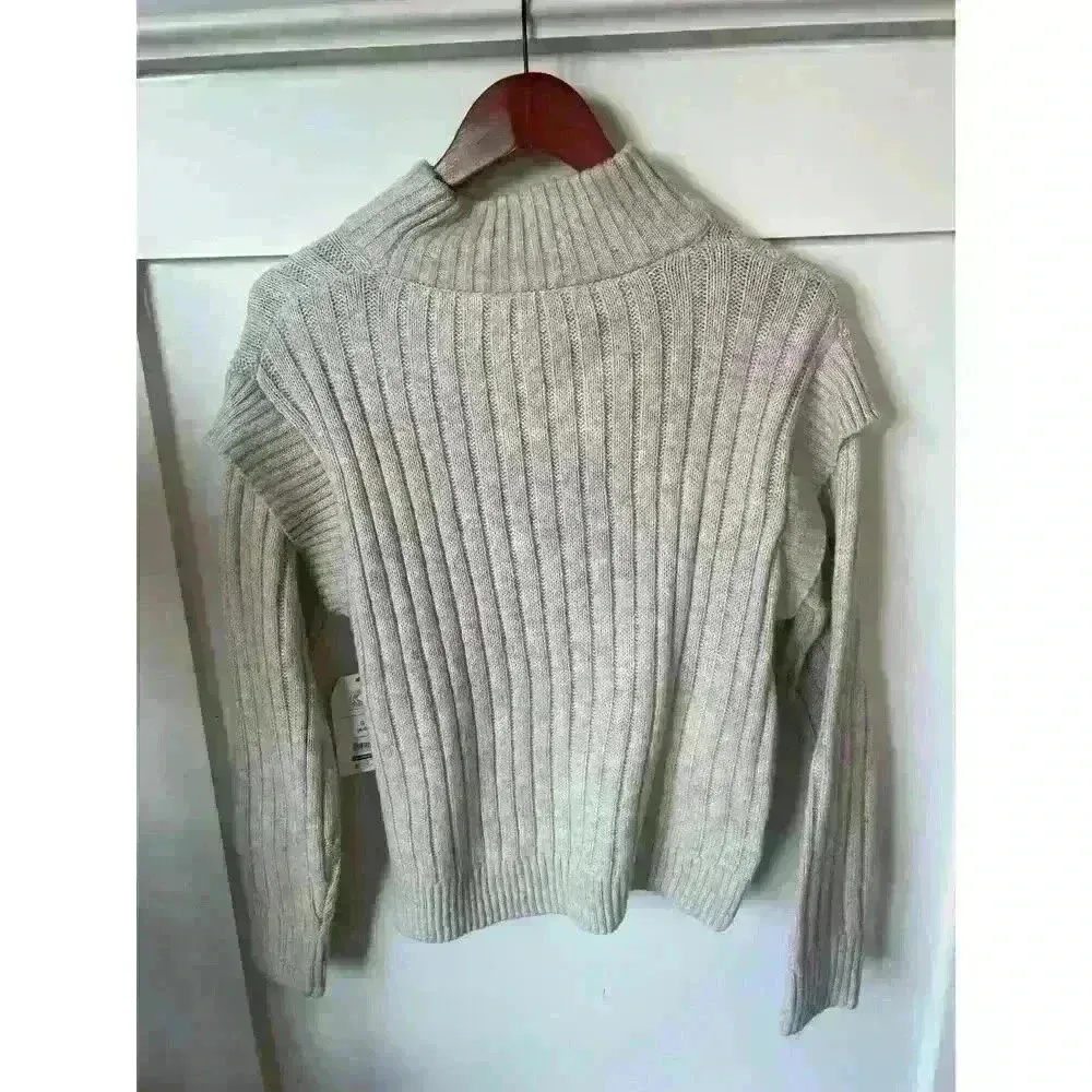 NWT Time & Tru Cream High Neck Cable Knit Sweater, S - Image 7