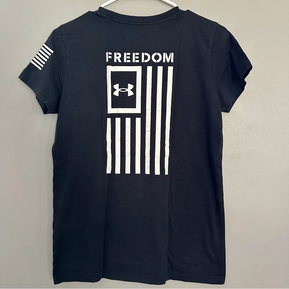 Under Armour Black Freedom T-Shirt - Image 3