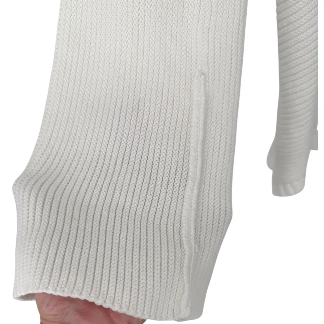 Free People La Brea Oversized V-Neck Chunky Long Sleeve Knit Sweater Size Medium - Image 14