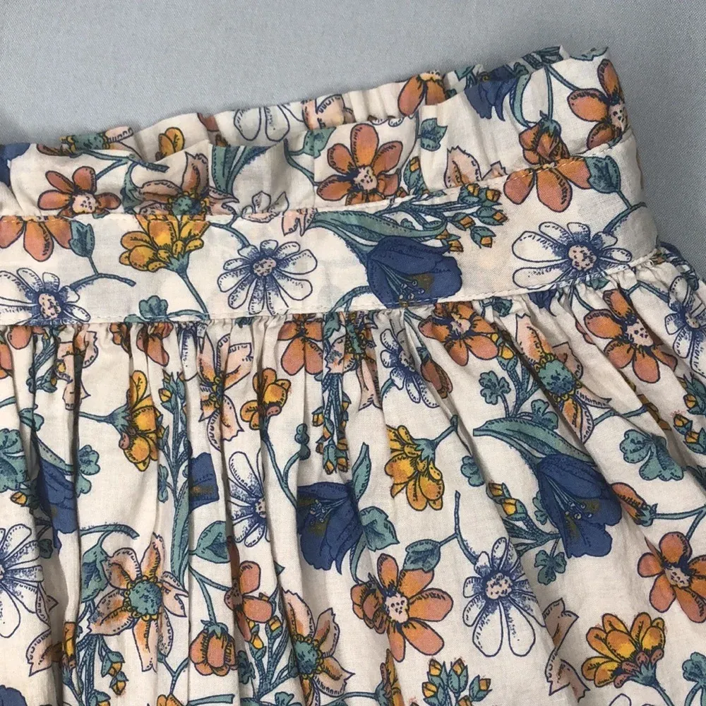 Frenchi Floral Print Flared Mini Skirt Blue Size XL - Image 4