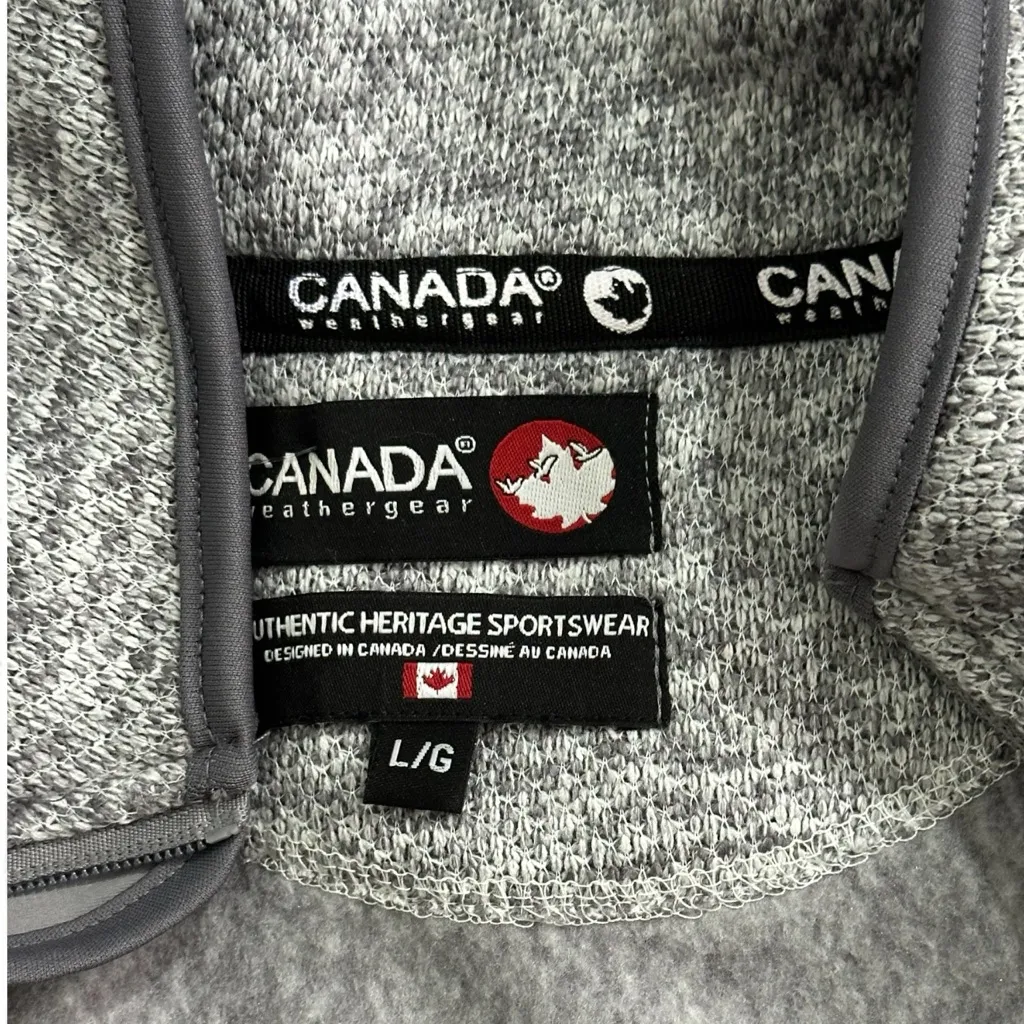 Canada weather gear women M jacket Grey Authentic heritage sportswear zip NWT Gray Size M - Image 4
