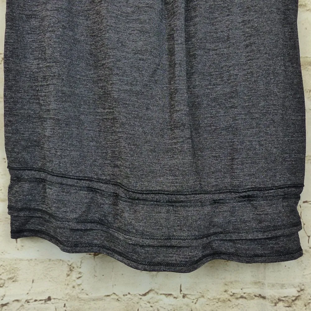 Lululemon Run Back on Track Tank Womens 4 Black Gray Missing Pads Yoga Run Sport - Image 5