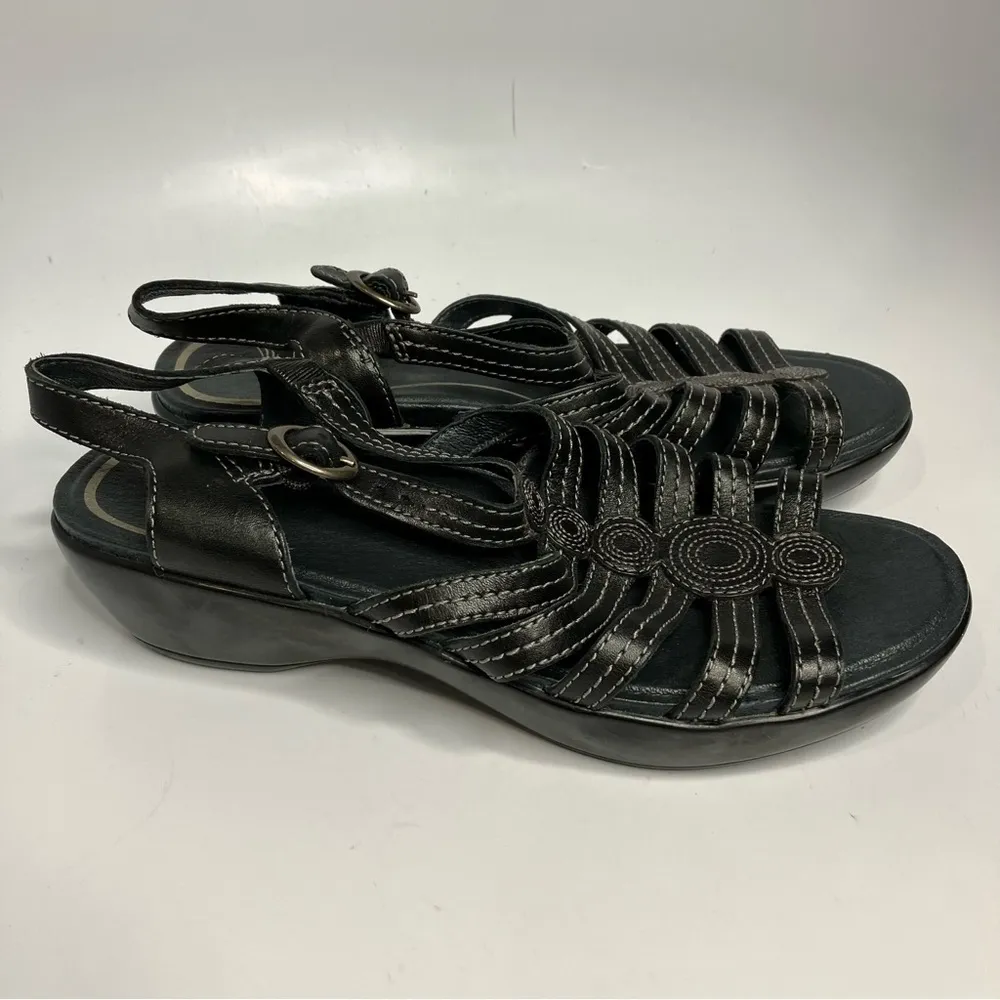 Dansko‎ black leather sandals size 39 - Image 2