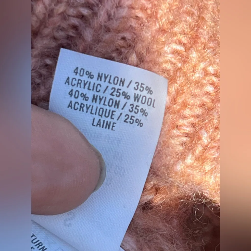 Aerie chunky knit sweater in a light brown or burnt orange color - Image 10