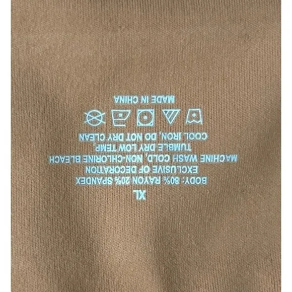 Mangopop Women's Brown Bodysuit Sz XL Chic Minimalist‎ Feminine Girly Causal - Image 6