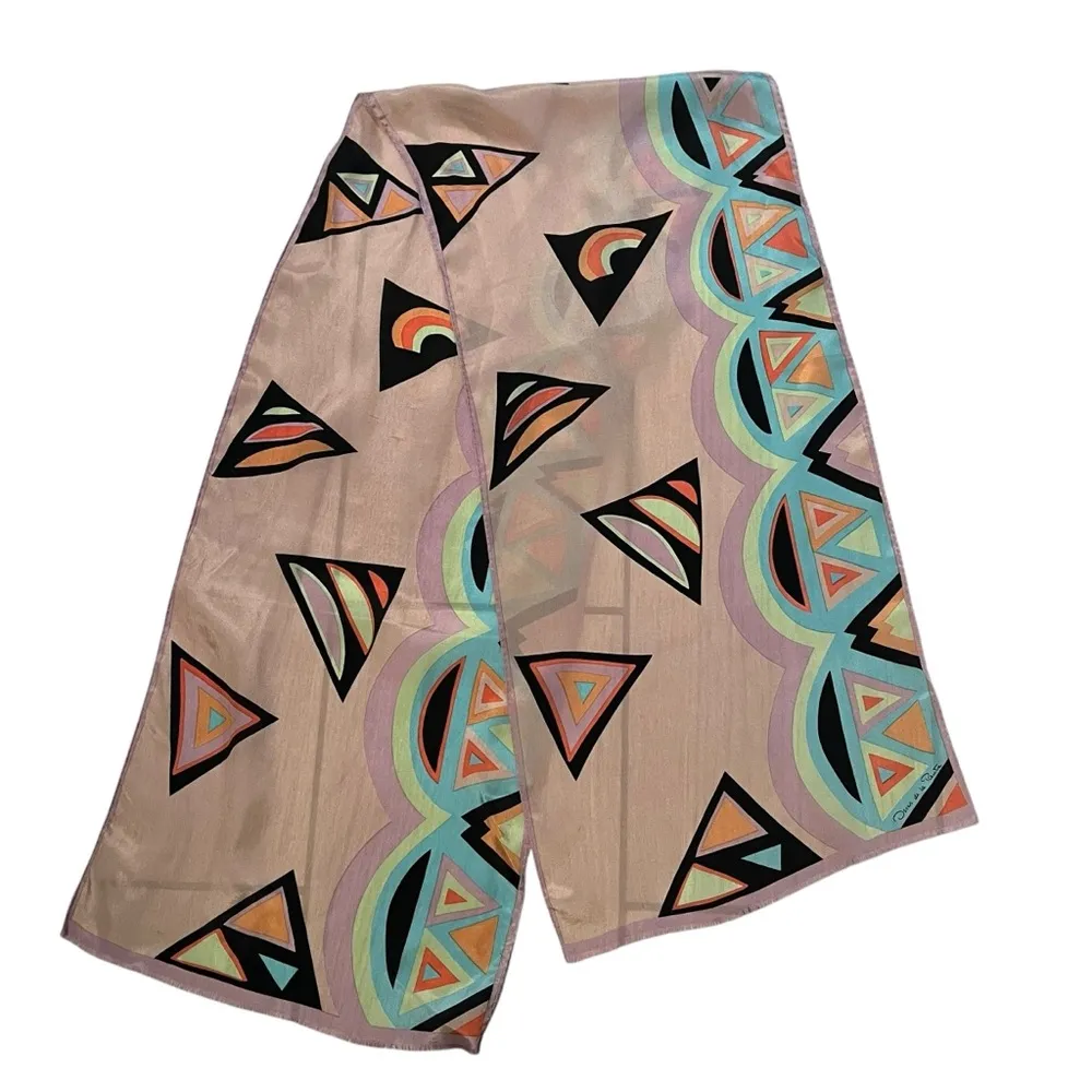 Oscar de La Renta Geometric Patterned Scarf - Image 5