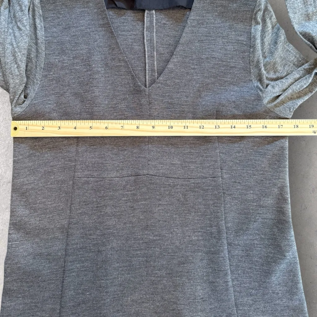 MARNI Gray Black Wool Silk Shift Dress Size 4 (IT 40) - Image 11