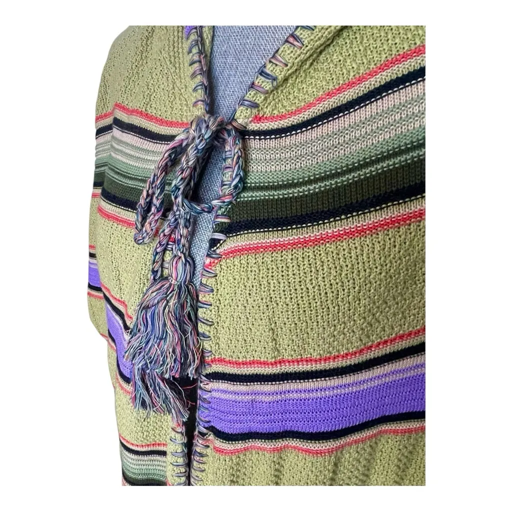 Anthropologie Moth Calexico Hooded Striped Poncho Sz XS - Image 10