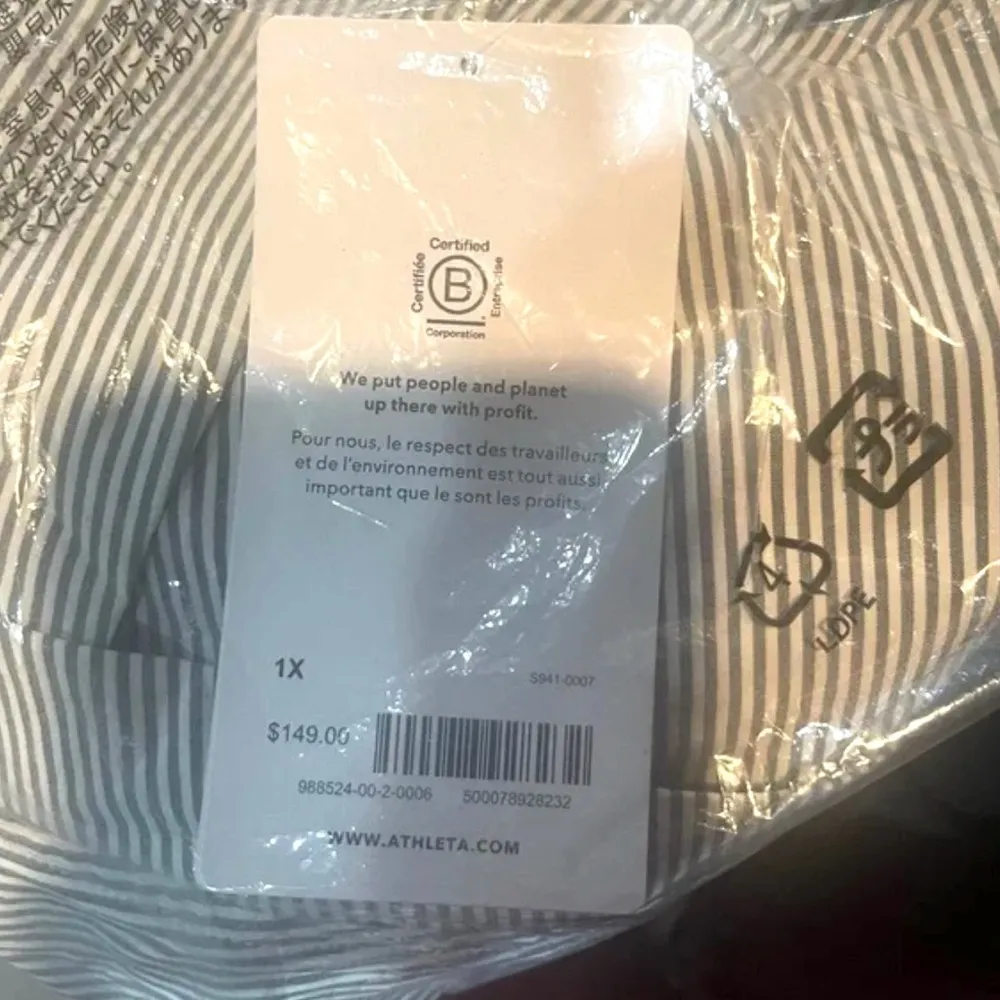 ATHLETA grey/white stripe wrap dress, plus size 2X - Image 14