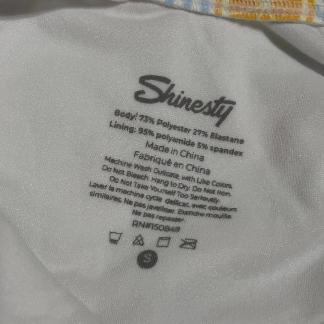 Shinesty Quirk Hard Seltzer One Piece Swimsuit Tropical Fruit Flamingo sz Small Blue - Image 3