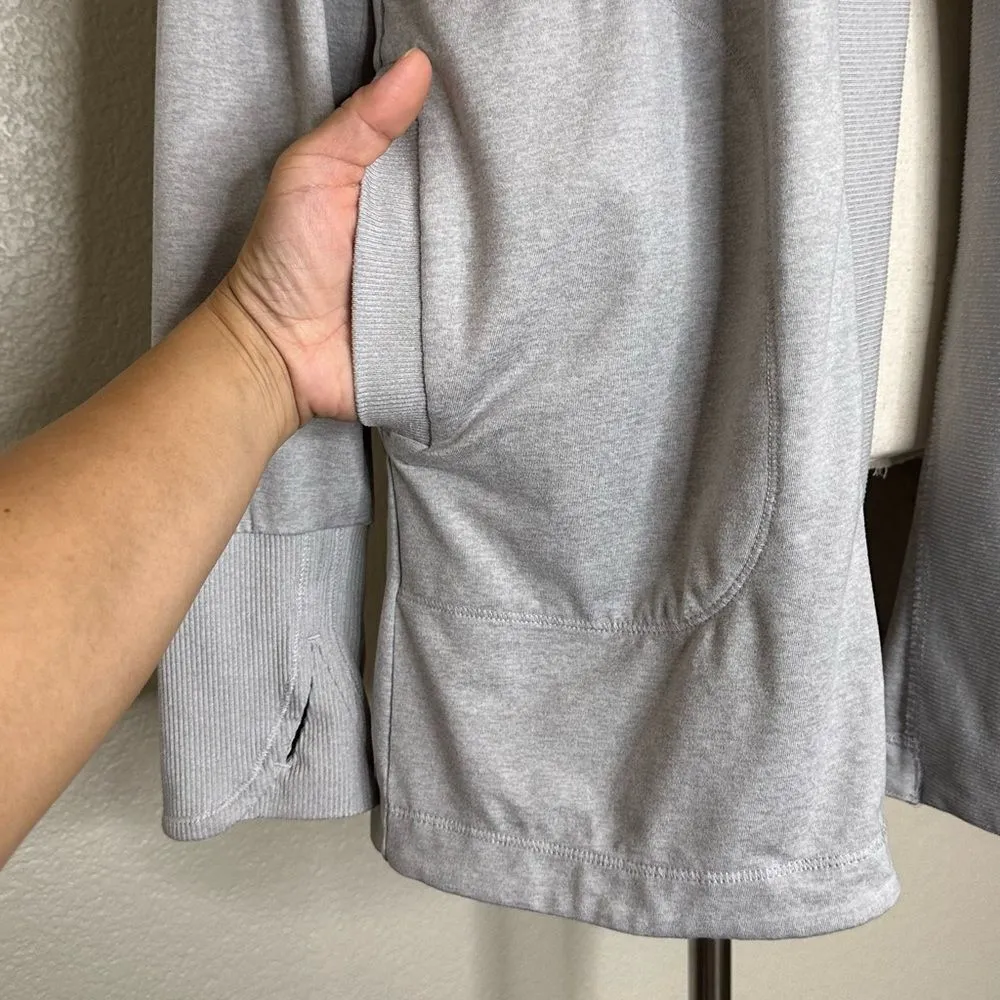 Athleta Gray Uptempo Wrap Noreweigan Hooded Cardigan Sweater - Image 5