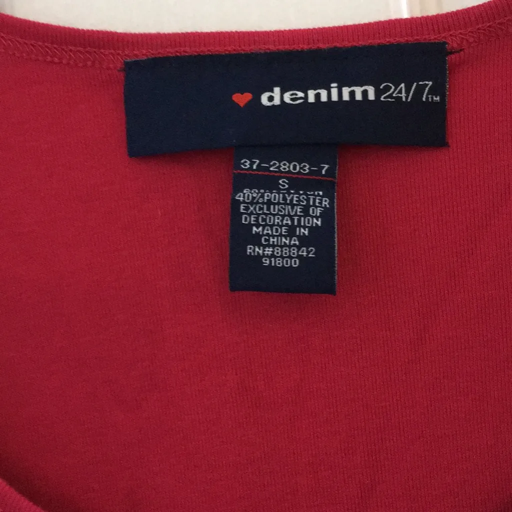 FINAL MARKDOWN Ladies’ NWOT denim 24/7 Top (S) Pink - Image 3