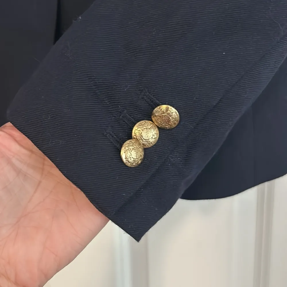 J. Crew schoolboy blazer. Navy blue gold buttons - Image 3