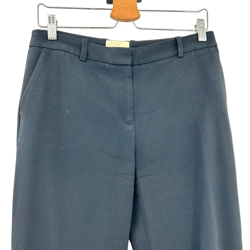 Sezane‎ Black Acetate Tapered Leg Cropped Dress Pants Trousers Size 38 / US 6 - Image 2