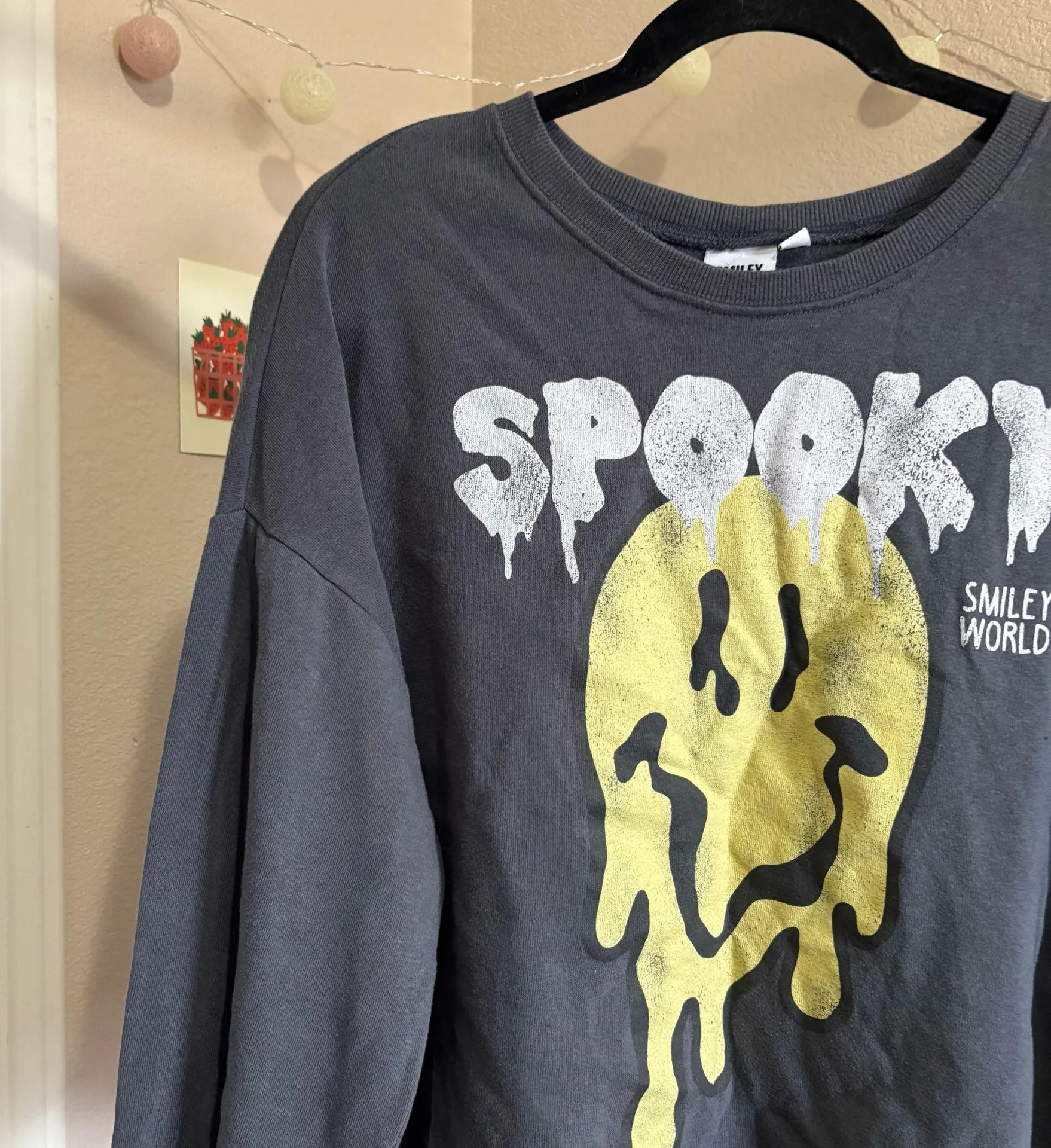 ୨୧ ･ﾟ✧ Smiley World Long Sleeve Gray Size L - Image 3