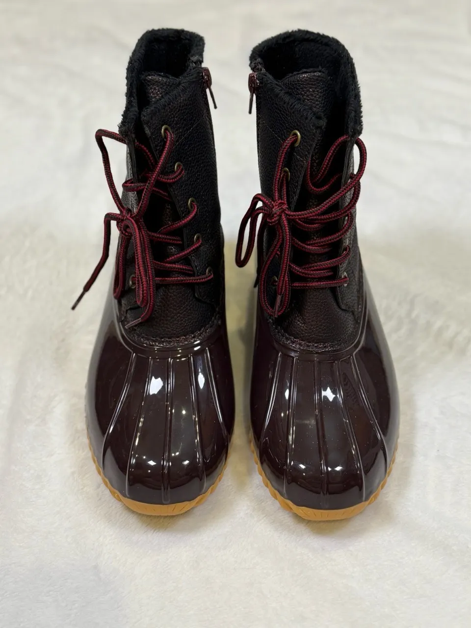 SPORTO Womens Duck Boots Waterproof Size‎ 9W Color Wine - Image 2