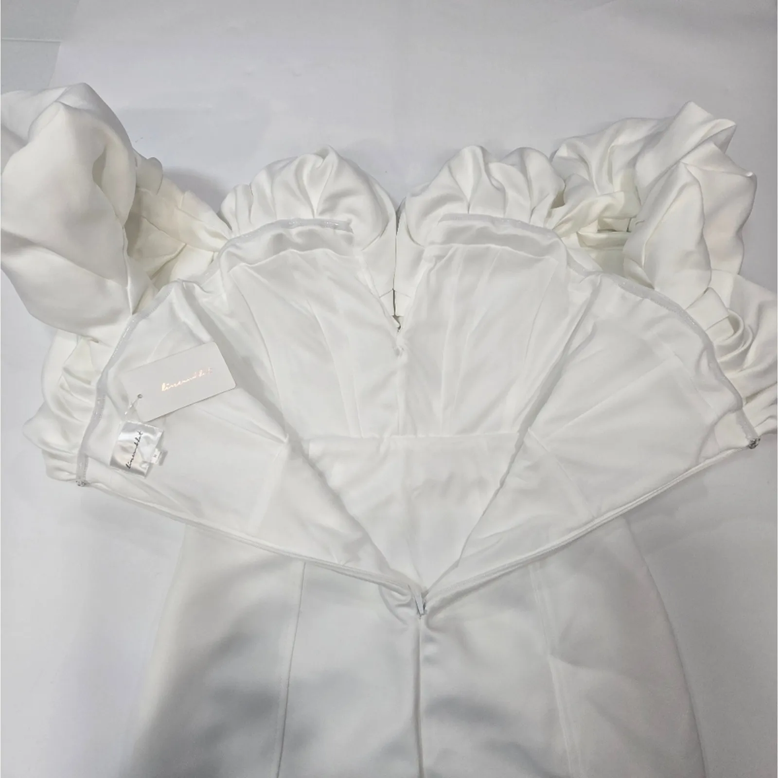 Line & Dot Samara Dress in Off White Medium - Image 13