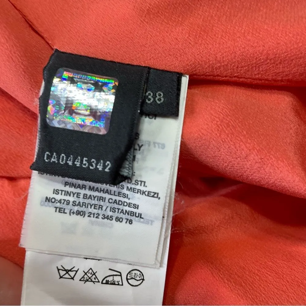 Fendi Sleeveless Colorblock Dress Coral Orange Teal Silk Blend IT 38 US 2 *READ* - Image 10