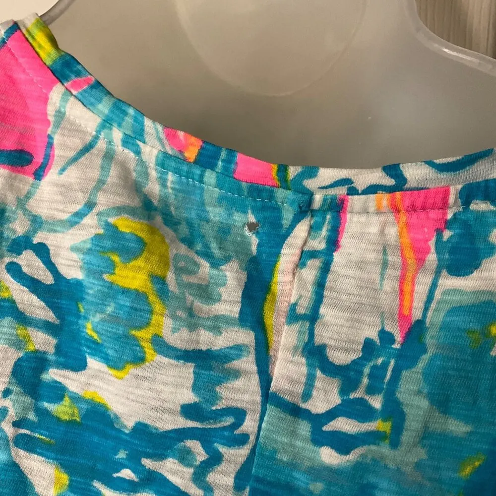 Lilly Pulitzer Womens V-Neck Short Sleeve Printed Dress Size S lightweight small - Image 8