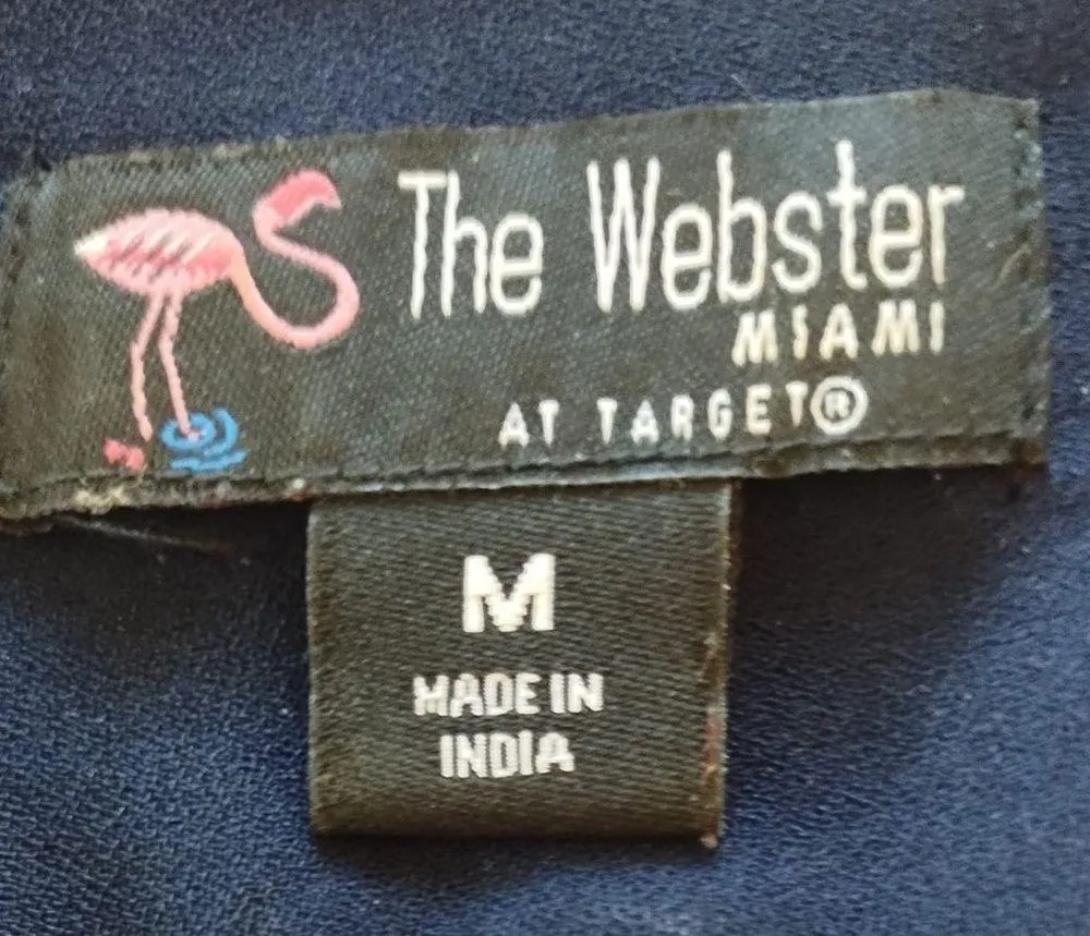 The Webster Miami Dress Womens Size Medium Stretch Waist Knee Length Tie Lined - Image 10