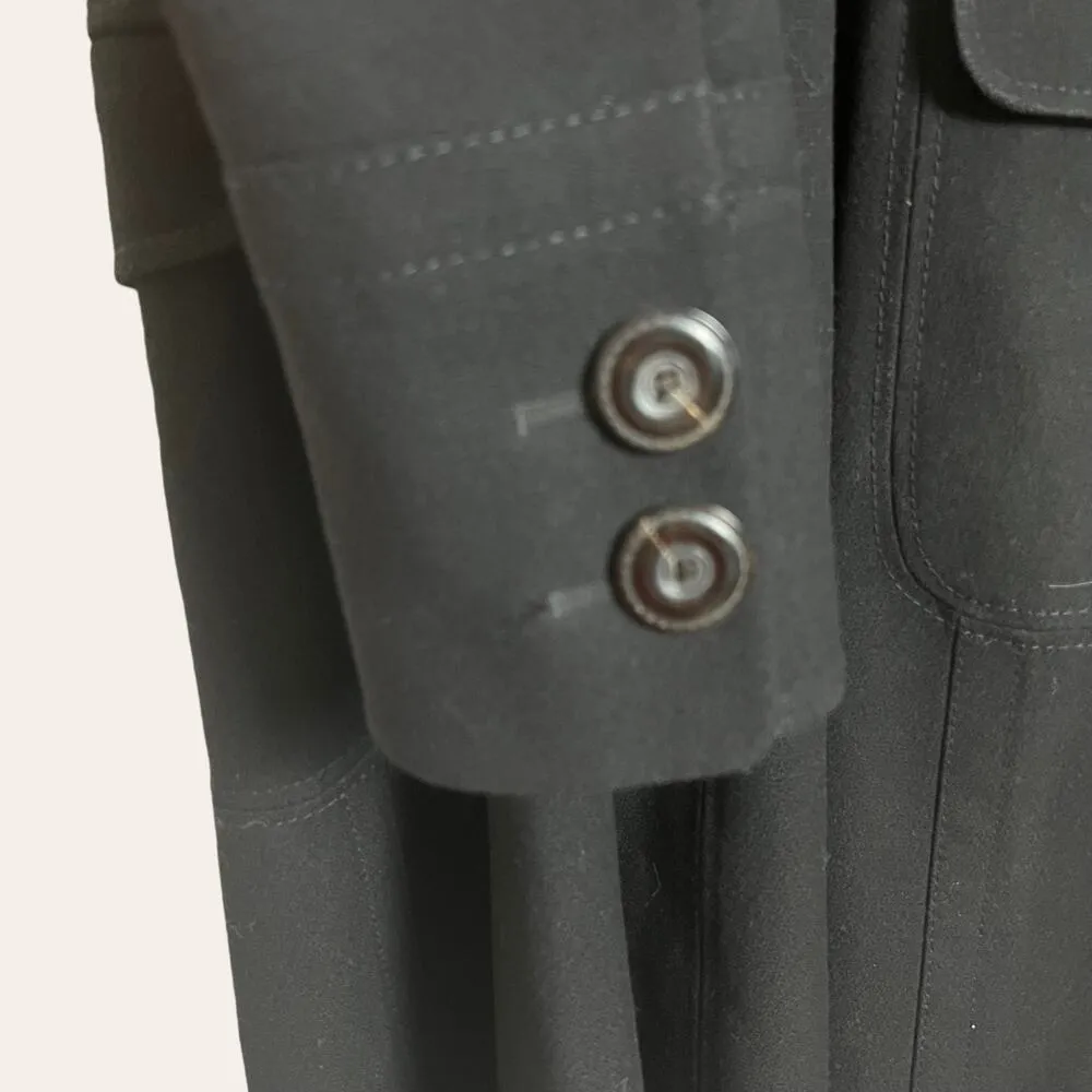 Karen Millen Black Wool Blend Single Breasted Belted Trench Coat Size 8 - Image 7