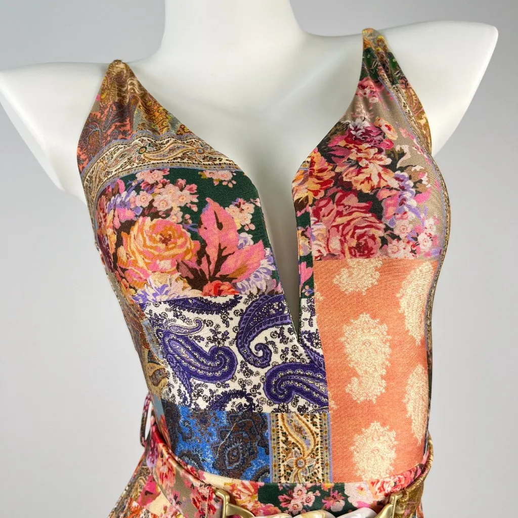 $385 NWOT Zimmermann V Wire Floral Paisley Swimsuit One Piece Devi Chain Size 3 - Image 3