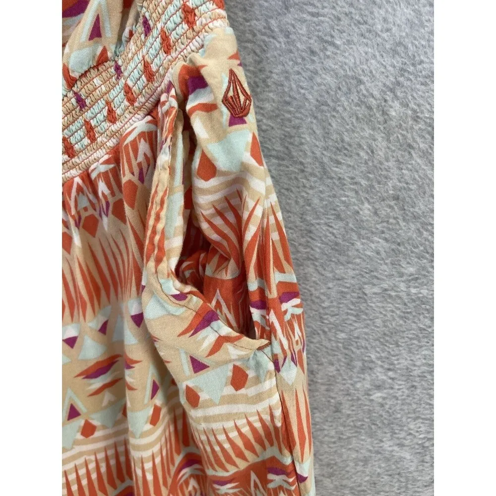 Volcom  Quincy Davis Women's Jumpsuit Pull On Pants Size Medium 12 Strapless - Image 7