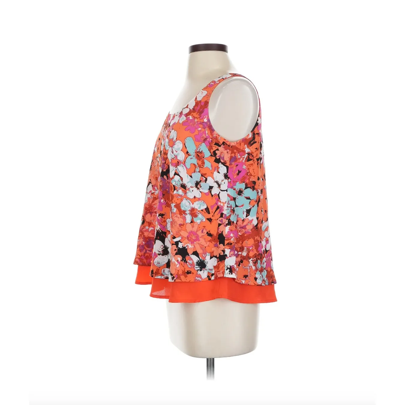 Romeo & Juliet Sleeveless Scoop Neck Flowy Floral Blouse Size S Bloomcore Summer - Image 2