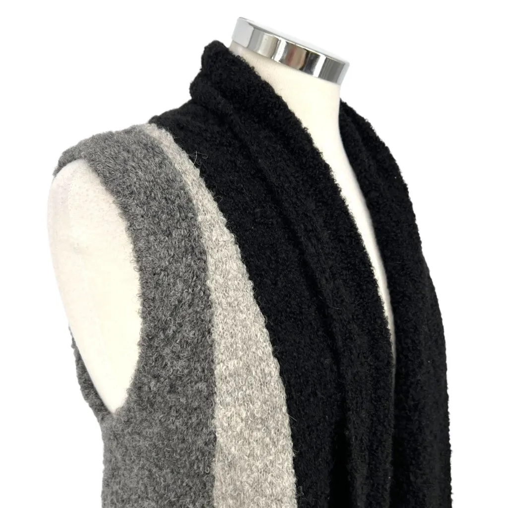 The Alpaca Guy Sleeveless Colorblock Vest Lounge Duster Gray Black One Size Size undefined - Image 3