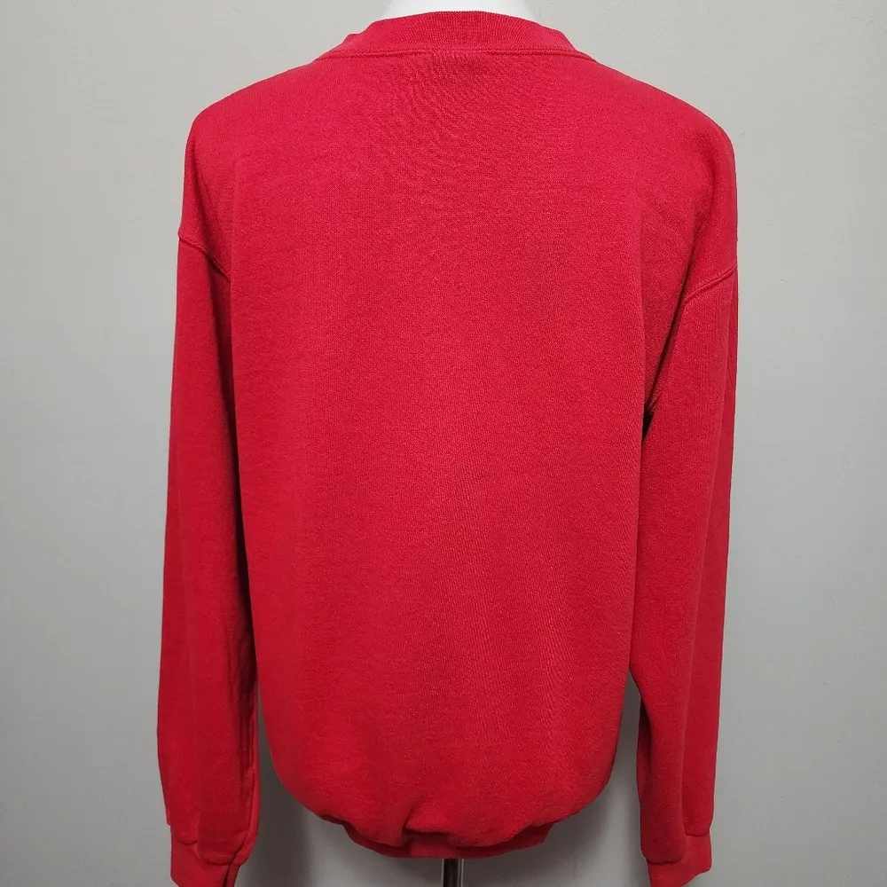 Vintage 90s red Ohio State Buckeys fleece crewneck sweatshirt size medium - Image 5