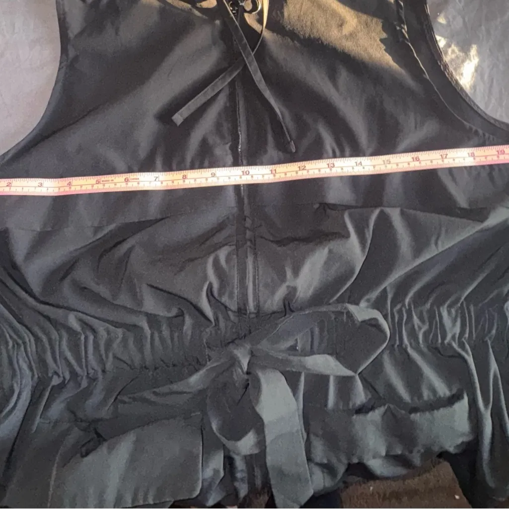 A New Day Black Sleeveless Tie Front Vest - Image 4