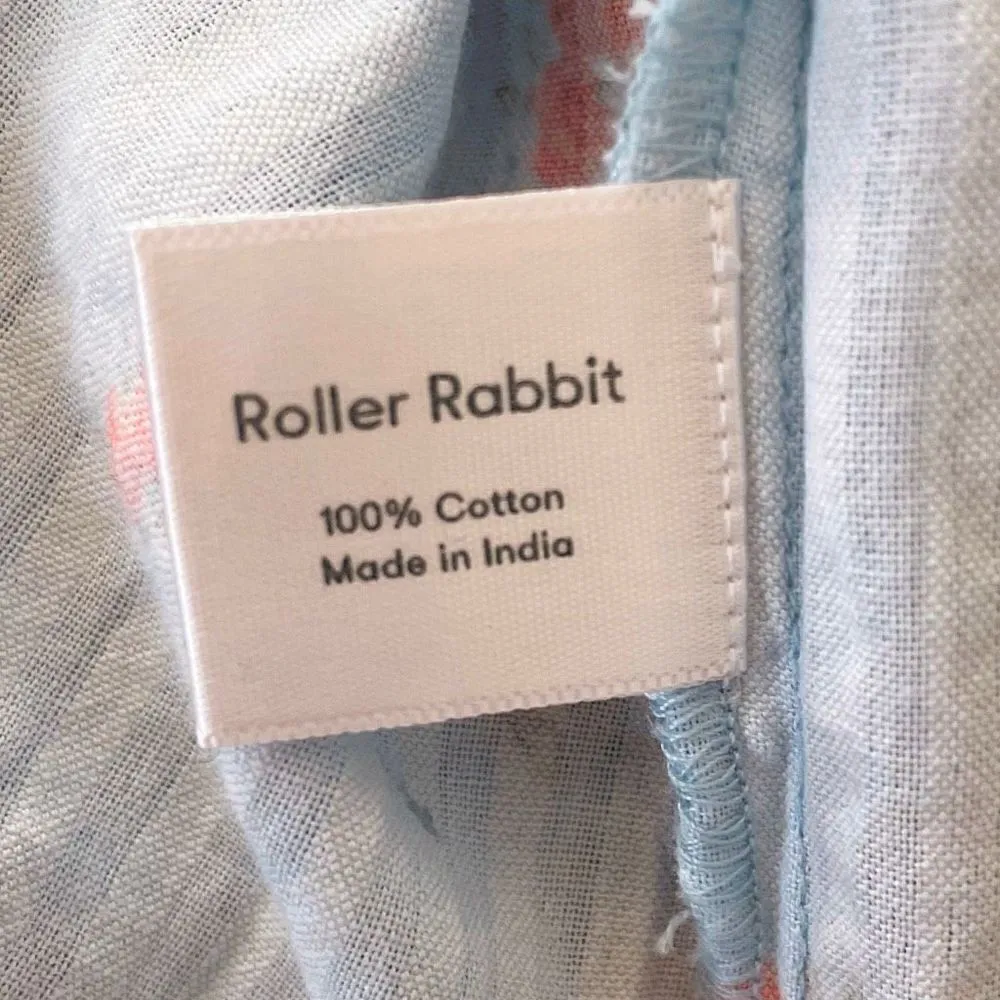 Roller Rabbit Dening Adrianna Top Blue Red Floral Boho Chic - Image 7