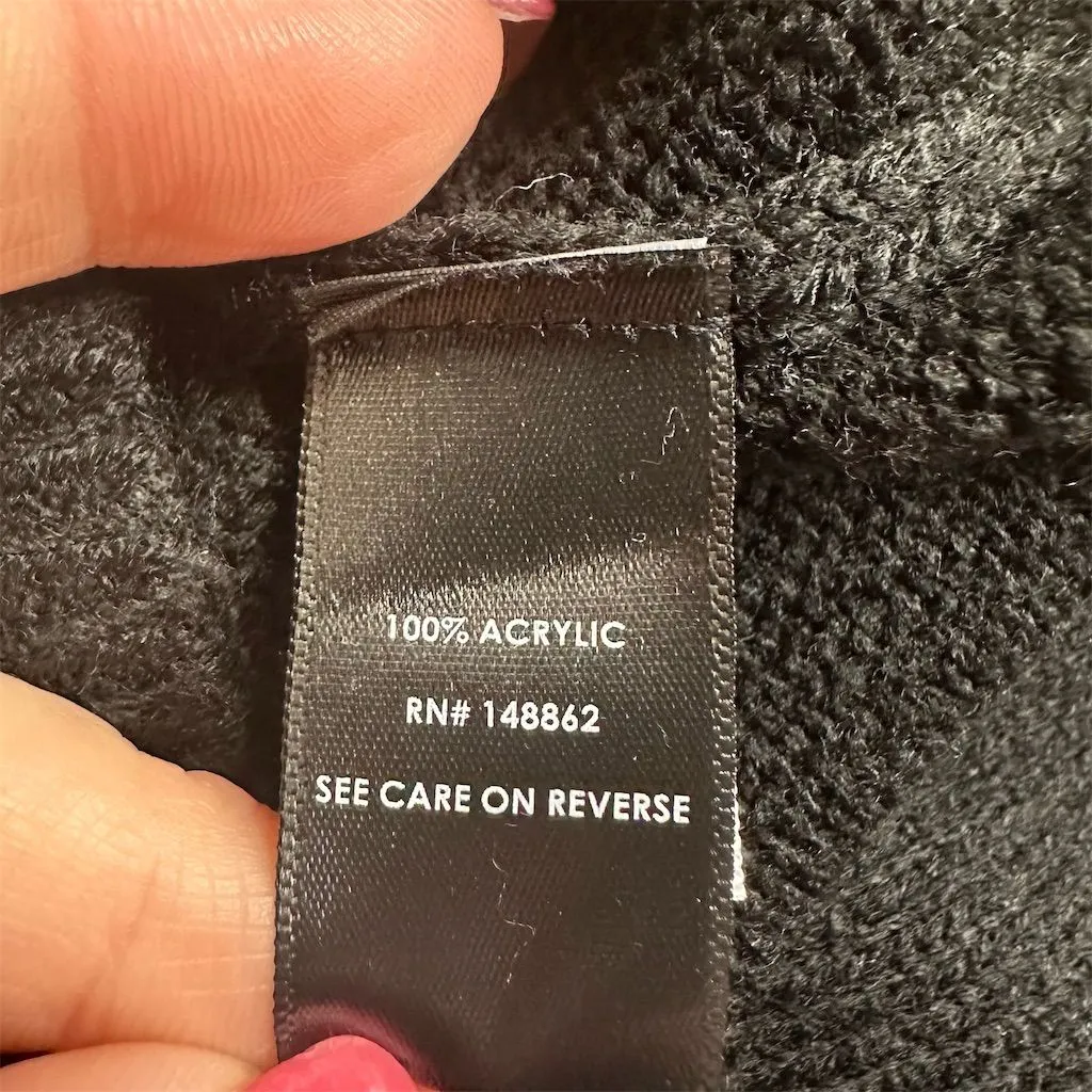 Torrid Women's L Black & Hot Pink Fair Isle Pullover Sweater Cozy Winter - Image 8