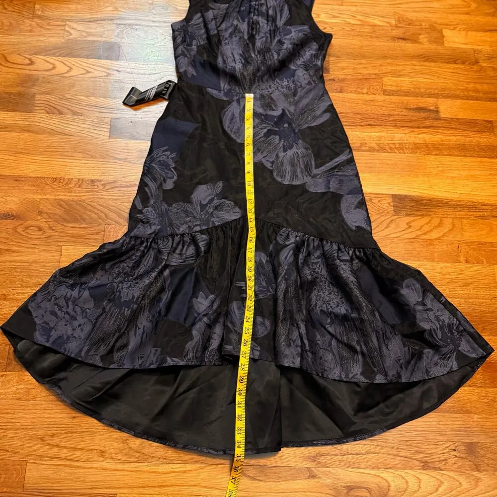 Kay Unger Beatrix Women 8 Floral High Low Tea Ruffle Sleeveless Cocktail Dress - Image 5