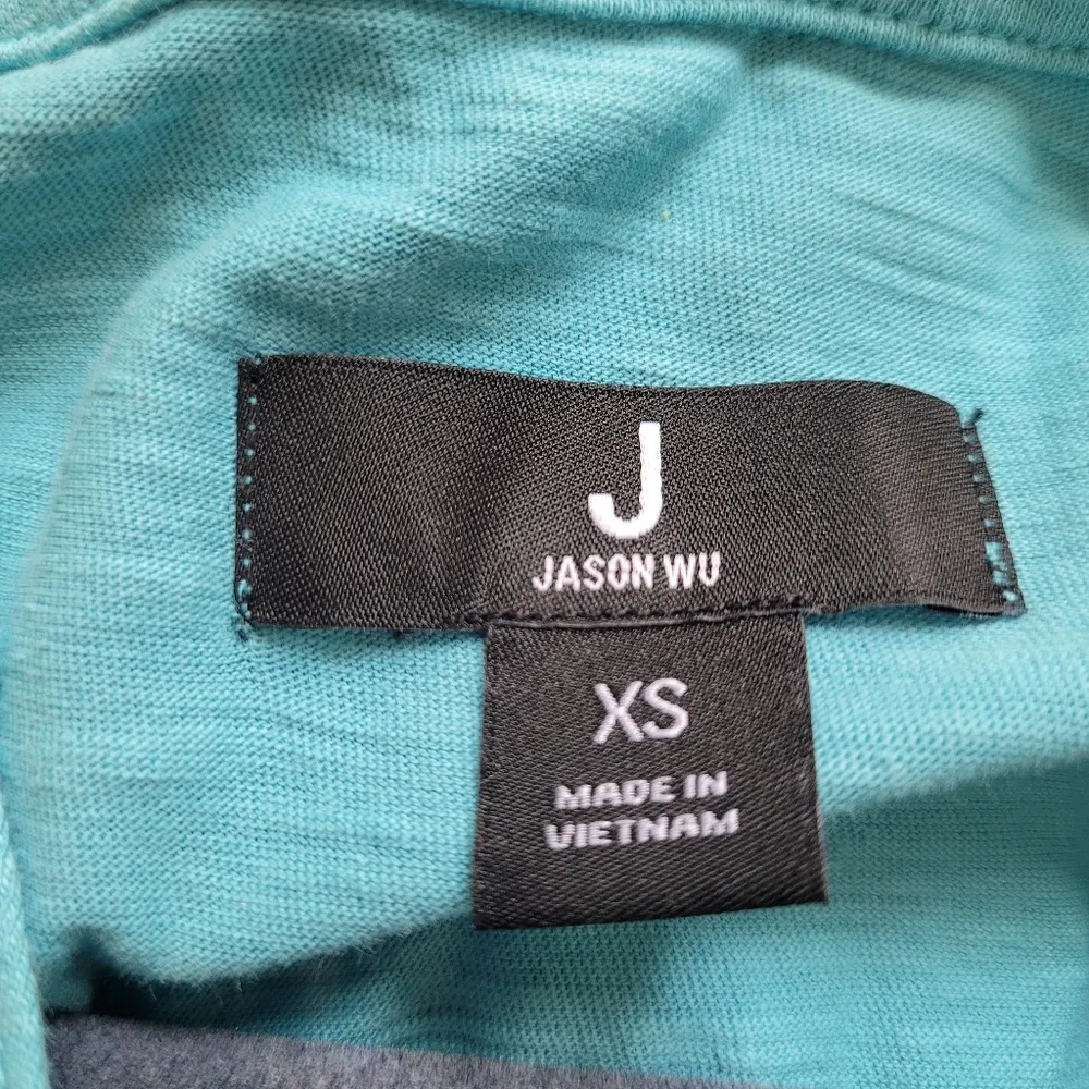 Jason Wu J  Teal Puff Sleeve T-Shirt - Image 6