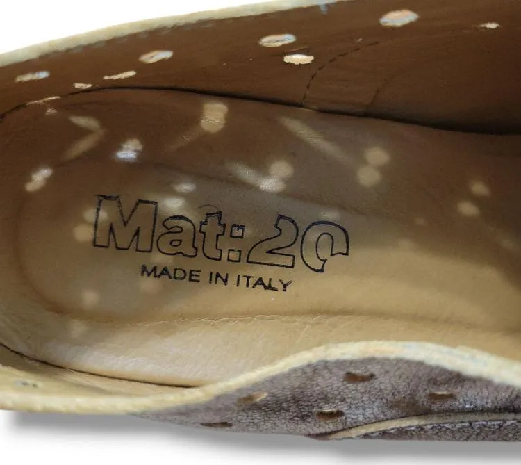Mat 20 Shoes Size 8 US 38.5 EUR Mat20  Leather Oxfords Shoes Made In Italy Women's - Image 9