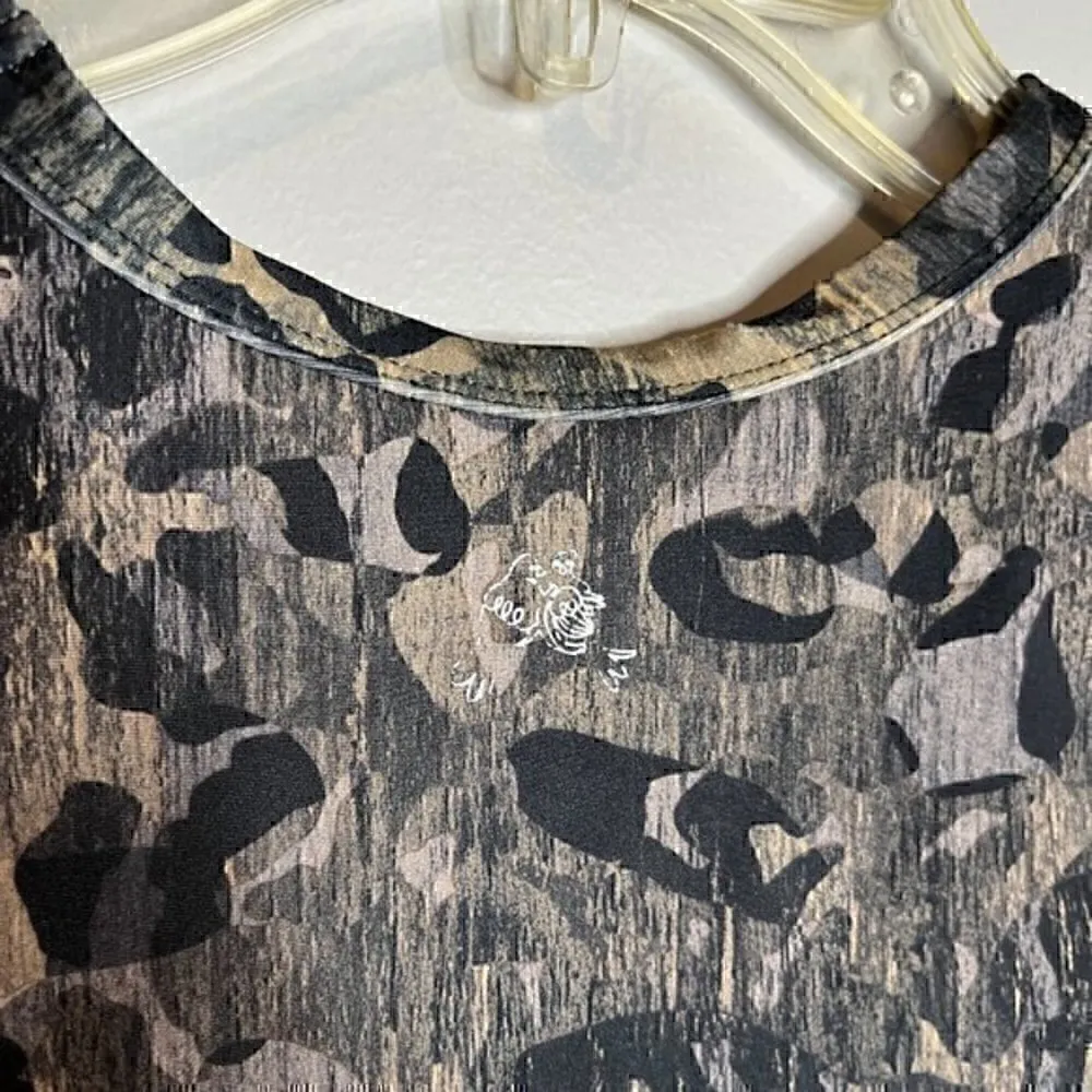 Playground patterned cropped workout tank Black Size XS - Image 3